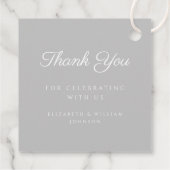 Moderne Script Foto Taufe Vielen Dank Geschenkanhänger (Rückseite)