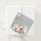 Moderne Script Foto Taufe Vielen Dank Geschenkanhänger (Beispiel)