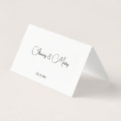 Moderne Script Foto Wedding Folder Card (Rückseite)