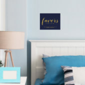 Moderne Script-Gastgeschenke Hochzeiten Navy und G Foliendrucke (In Situ (Schlafzimmer))