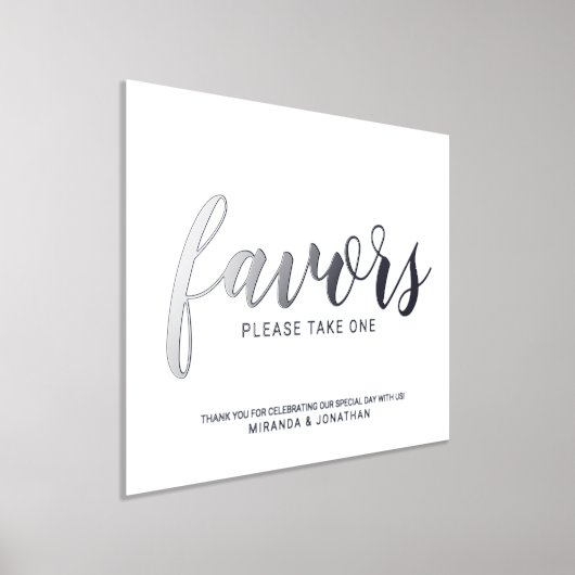 Moderne Script-Gastgeschenke Hochzeiten Silver Foliendrucke (Ablage )