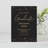 Moderne Script Gold Celebrate Graduate Einladung (Stehend Vorderseite)
