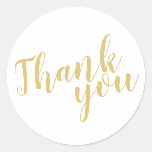 Moderne Script Gold Gastgeschenk Hochzeit Vielen D Runder Aufkleber (Vorderseite)