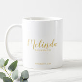 Moderne Script Gold Personalisierte Bridesmaier Kaffeetasse