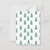 Moderne Script Gold Weihnachtsbaum Party Mitteilungskarte (Rückseite)