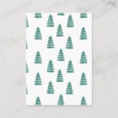 Moderne Script Gold Weihnachtsbaum Party Visitenkarte (Rückseite)