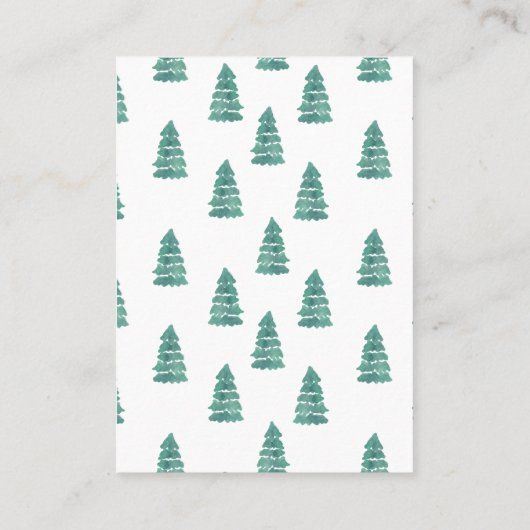 Moderne Script Gold Weihnachtsbaum Party Visitenkarte (Rückseite)