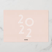 Moderne Script Graduate Announcement Foil Card Folieneinladung (Rückseite)