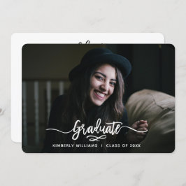 Moderne Script Graduation Party Einladung