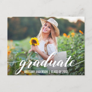 Moderne Script Graduation Party Einladung Foto W
