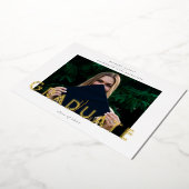 moderne Script-Graduiertenankündigungskarte Folieneinladung (Gedreht)