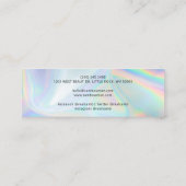 Moderne Script Hair Stylist Beauty Salon Eigentüme Mini Visitenkarte (Rückseite)