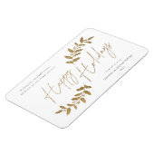 Moderne Script Happy Holidays Business Holiday Car Magnet (Linke Seite)