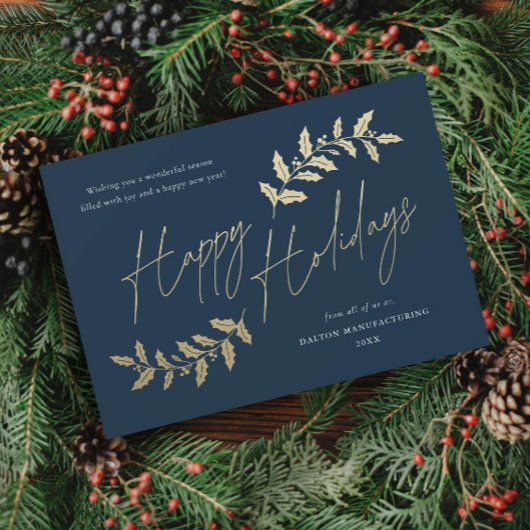 Moderne Script Happy Holidays Business Holiday Car Magnetkarte