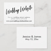 Moderne Script-Hochzeitskarte Visitenkarte (Vorne/Hinten)