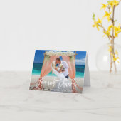 Moderne Script-Hochzeitsskripte dank der Liebe Karte (Gelbe Blume)