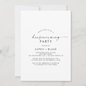 Moderne Script Housewarming-Party Einladung (Vorderseite)