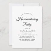 Moderne Script Housewarming-Party Einladung (Vorderseite)