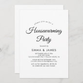 Moderne Script Housewarming-Party Einladung (Vorne/Hinten)