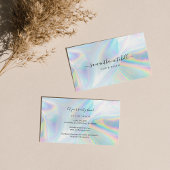 Moderne Script-Imitate Holographic Beautician Make Visitenkarte
