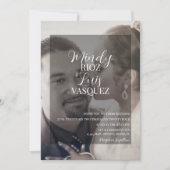 Moderne Script-Imitate Velum Transparente Foto Hoc Einladung (Vorderseite)