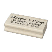 Moderne Script-Individuelle Name Hochzeitskoppel-A Gummistempel (Stempel)