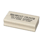 Moderne Script-Individuelle Name Hochzeitskoppel-A Gummistempel (Stempel)