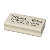 Moderne Script-Individuelle Name Hochzeitskoppel-A Gummistempel (Stempel)