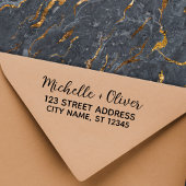 Moderne Script-Individuelle Name Hochzeitskoppel-A Gummistempel