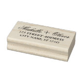 Moderne Script-Individuelle Name Hochzeitskoppel-A Gummistempel (Stempel)