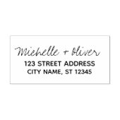 Moderne Script-Individuelle Name Hochzeitskoppel-A Gummistempel (Prägung)