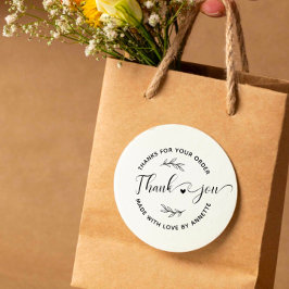 Moderne Script Individuelle Name Runde Vielen Dank Gummistempel