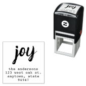 Moderne Script Joliday Rücksendeadresse Briefmarke Permastempel (Beispiel)