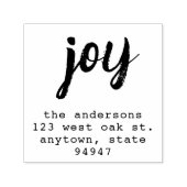 Moderne Script Joliday Rücksendeadresse Briefmarke Permastempel (Design)
