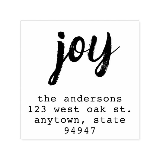 Moderne Script Joliday Rücksendeadresse Briefmarke Permastempel (Design)