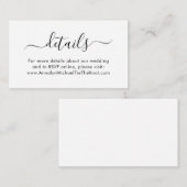 Moderne Script-Kalligrafie Minimale Details Begleitkarte (Vorne/Hinten)