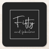 Moderne Script Kalligraphie 50 und fabelhaft Rechteckiger Pappuntersetzer (Vorderseite)