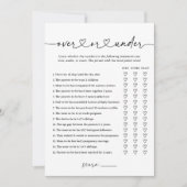 Moderne Script-Kinderdusche über oder unter dem Sp Einladung (Vorderseite)