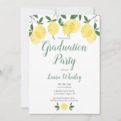 Moderne Script Lemons Greeneration Graduation Part Einladung (Vorderseite)