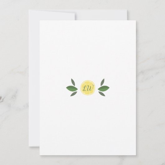 Moderne Script Lemons Greeneration Graduation Part Einladung (Rückseite)