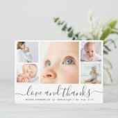 Moderne Script-Liebe & Danke 5 Fotos Kinderdusche (Stehend Vorderseite)