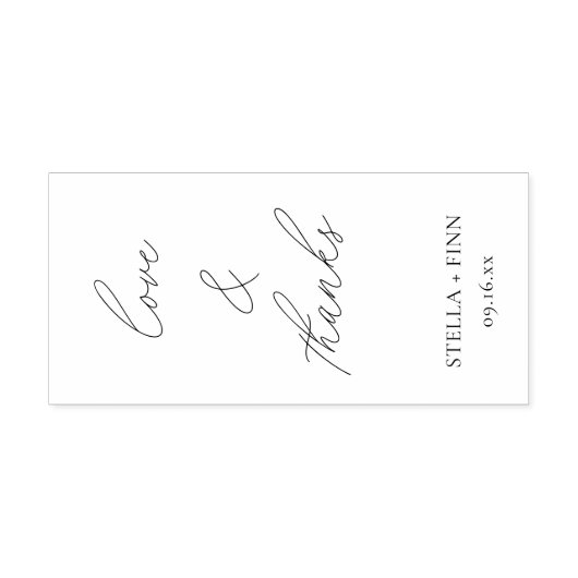 Moderne Script-Liebe & Dankesbriefe Permastempel (Design)