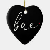 Moderne Script-Liebe Heart Bae Definition Keramik Ornament (Rechts)