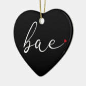 Moderne Script-Liebe Heart Bae Definition Keramik Ornament (Links)