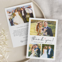 Moderne Script Liebe Heart Wedding Foto Collage