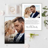 Moderne Script Liebe Herz 2 Foto Hochzeit Vielen D Mitteilungskarte