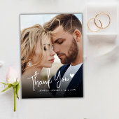 Moderne Script Liebe Herz 2 Foto Hochzeit Vielen D Mitteilungskarte