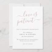 Moderne Script-Liebe ist die Aufschiebung von Hoch Einladung (Vorderseite)