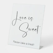 Moderne Script-Liebe ist süß Sockelschild (Vorderseite)