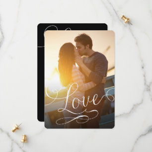 Moderne Script-Liebe Romantisches Foto Save the Da Date